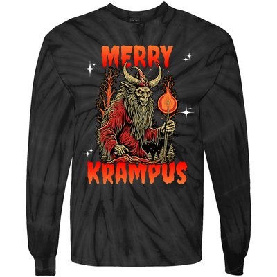 Merry Krampus Horror Ugly Christmas Gruss Vom Krampus Tie-Dye Long Sleeve Shirt