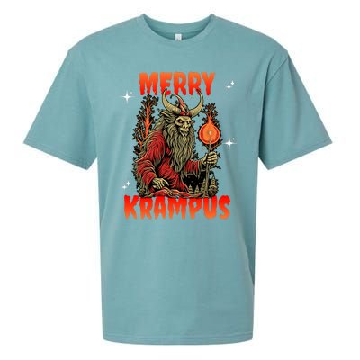 Merry Krampus Horror Ugly Christmas Gruss Vom Krampus Sueded Cloud Jersey T-Shirt