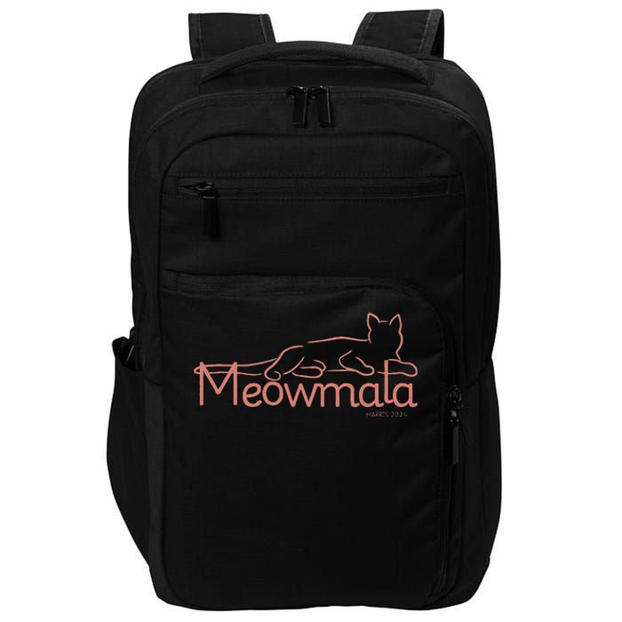 Meowmala Kamala Harris Cat Ladies 2024 Election Gift Impact Tech Backpack