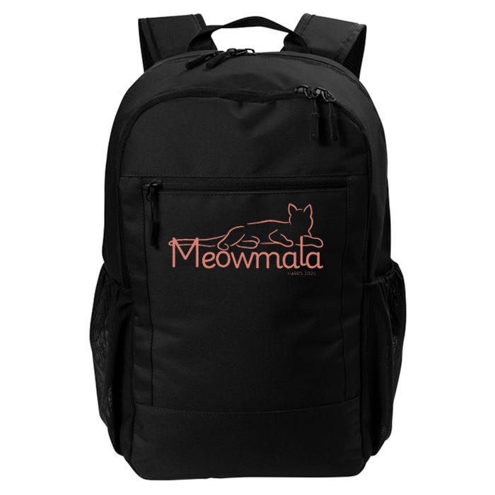 Meowmala Kamala Harris Cat Ladies 2024 Election Gift Daily Commute Backpack