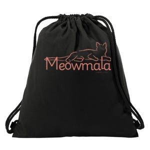 Meowmala Kamala Harris Cat Ladies 2024 Election Gift Drawstring Bag