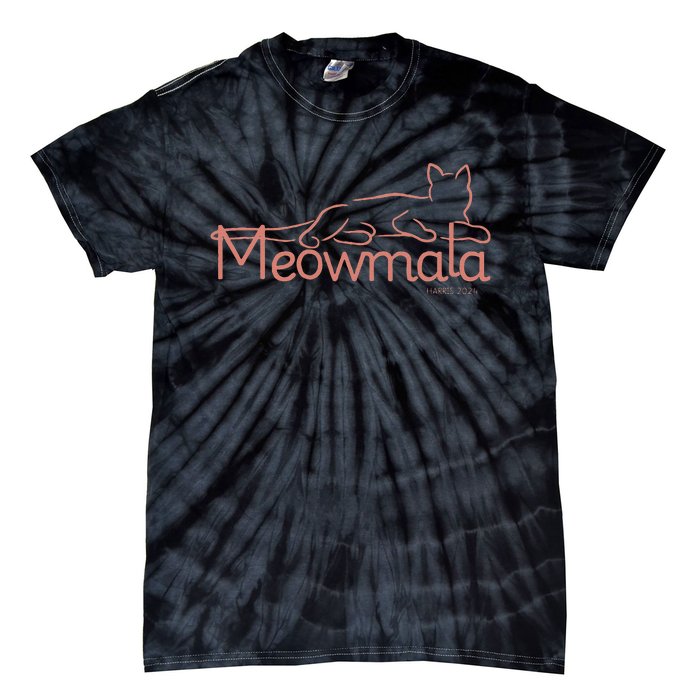 Meowmala Kamala Harris Cat Ladies 2024 Election Gift Tie-Dye T-Shirt