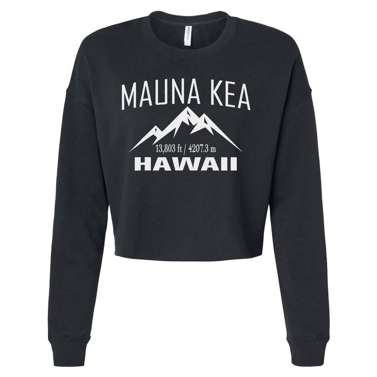 Mauna Kea Hawaii Climbing Summit Club Outdoor Adventure Gift Cropped Pullover Crew