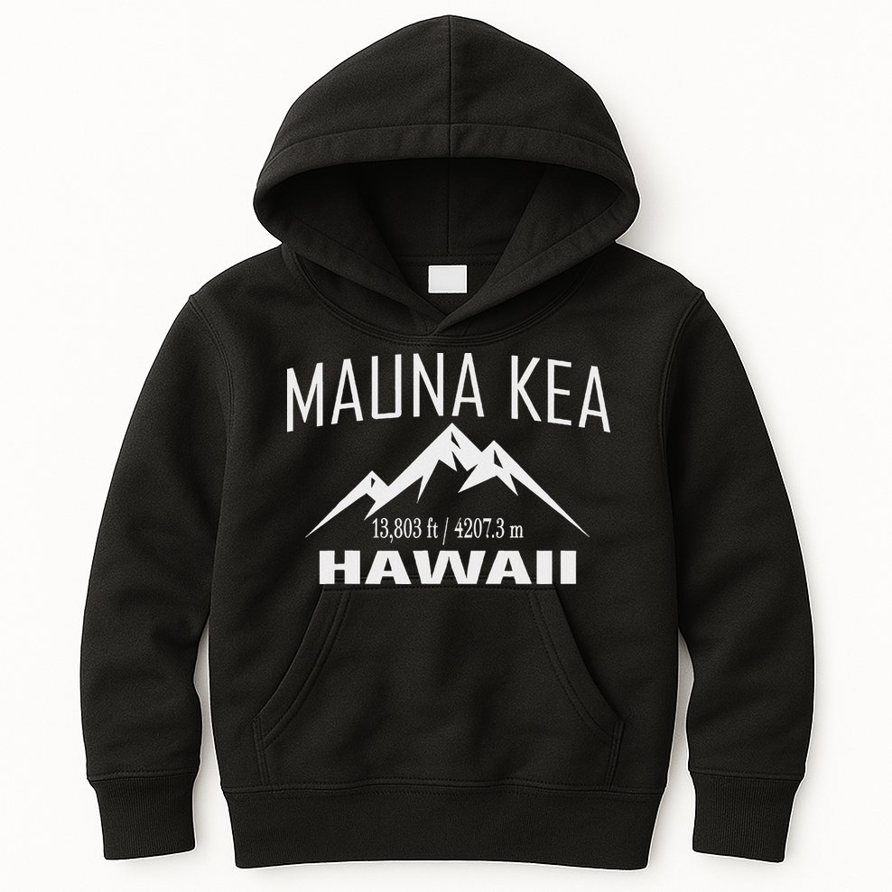 Mauna Kea Hawaii Climbing Summit Club Outdoor Adventure Gift Kids Hoodie