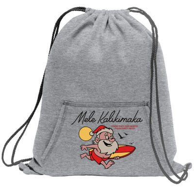 Mele Kalikimaka Hawaii Christmas Sweatshirt Cinch Pack Bag