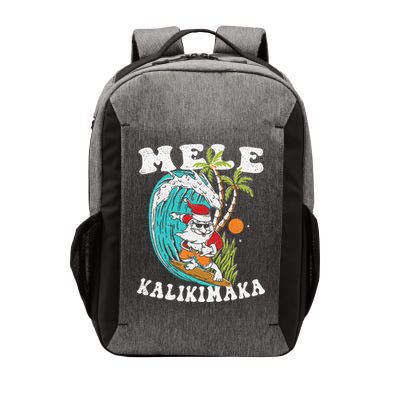 Mele Kalikimaka Hawaii Christmas Surfing Santa Vector Backpack