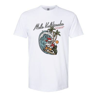 Mele Kalikimaka Hawaii Surfing Santa Christmas Hawaiian Softstyle CVC T-Shirt