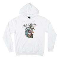 Mele Kalikimaka Hawaii Surfing Santa Christmas Hawaiian Hoodie