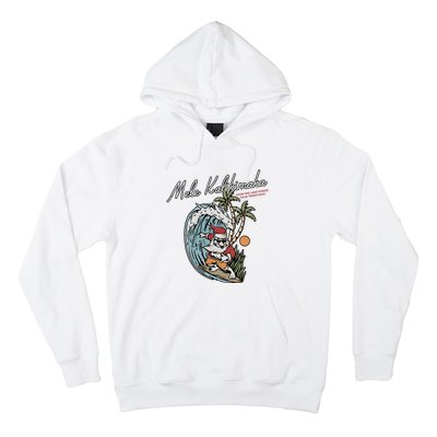 Mele Kalikimaka Hawaii Surfing Santa Christmas Hawaiian Hoodie