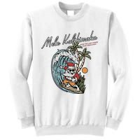 Mele Kalikimaka Hawaii Surfing Santa Christmas Hawaiian Sweatshirt