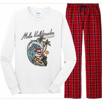 Mele Kalikimaka Hawaii Surfing Santa Christmas Hawaiian Long Sleeve Pajama Set