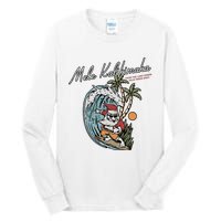 Mele Kalikimaka Hawaii Surfing Santa Christmas Hawaiian Tall Long Sleeve T-Shirt