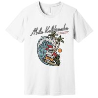 Mele Kalikimaka Hawaii Surfing Santa Christmas Hawaiian Premium T-Shirt