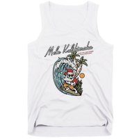 Mele Kalikimaka Hawaii Surfing Santa Christmas Hawaiian Tank Top