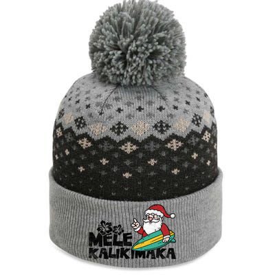 Mele Kalikimaka Hawaiian Christmas The Baniff Cuffed Pom Beanie