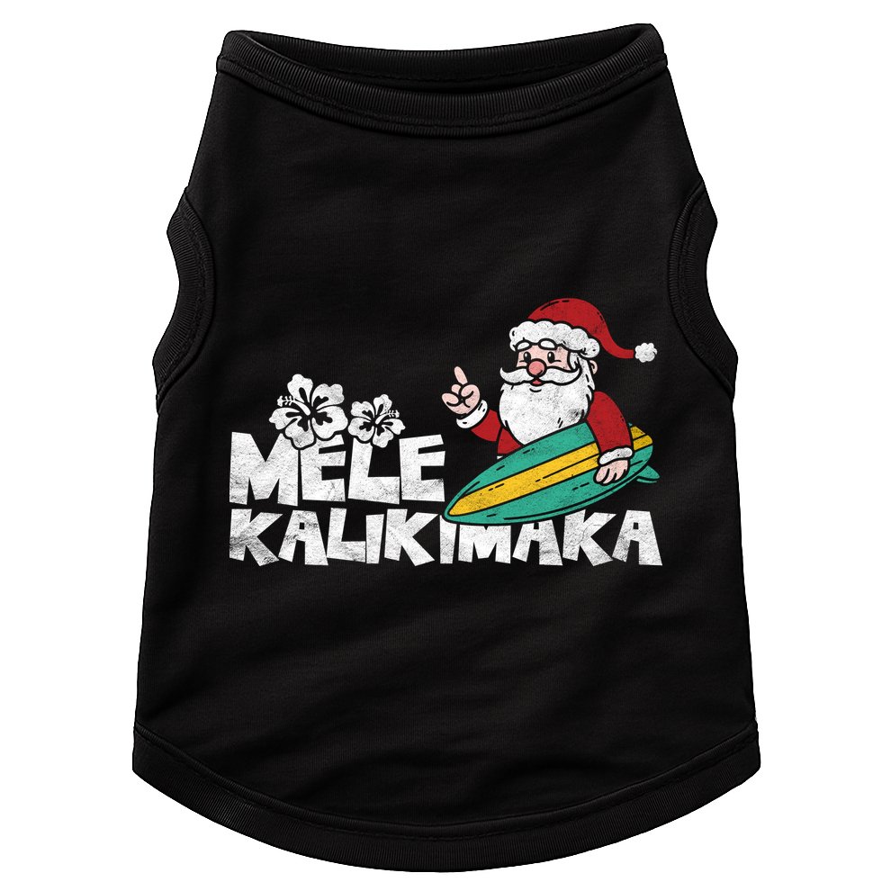 Mele Kalikimaka Hawaiian Christmas Doggie Tank