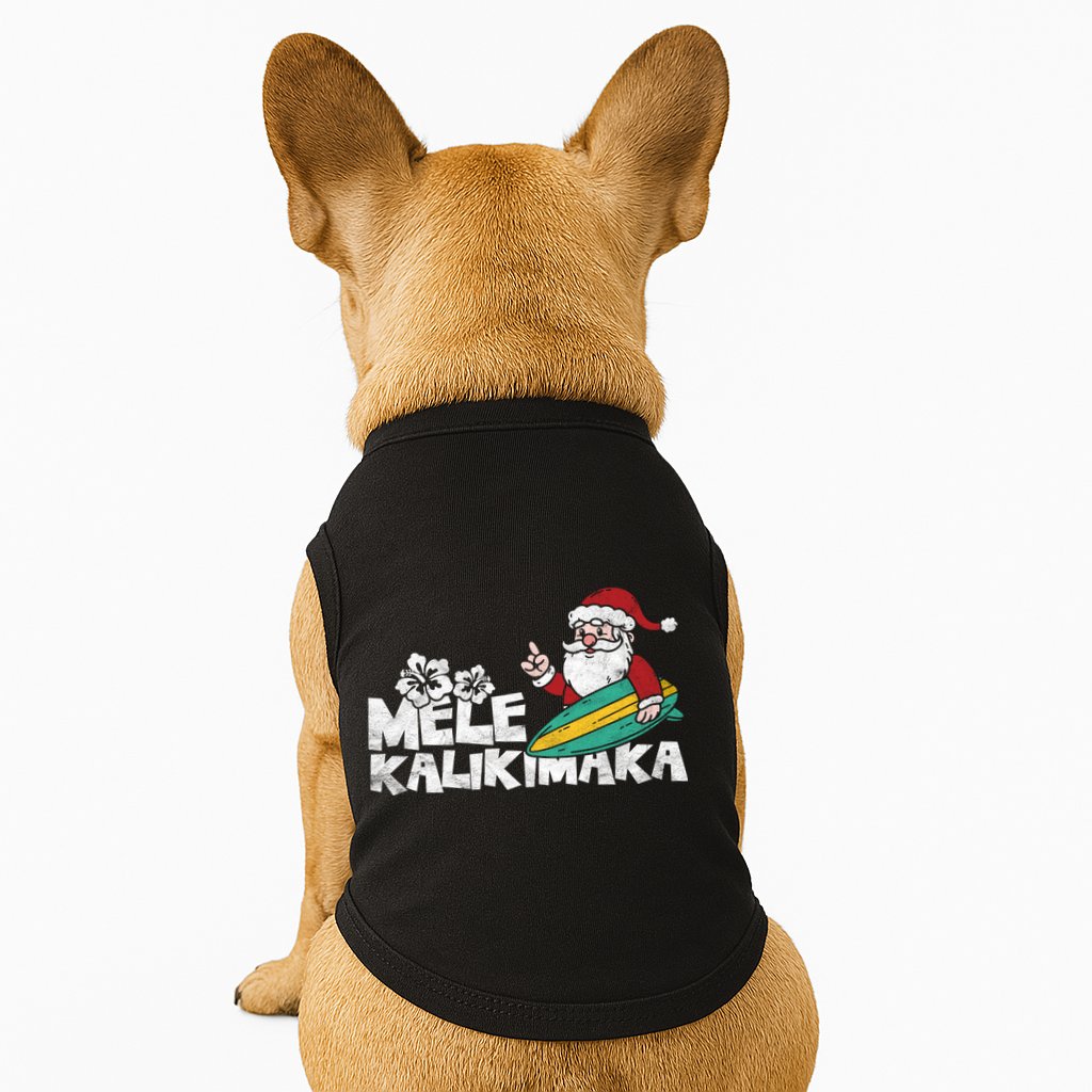 Mele Kalikimaka Hawaiian Christmas Doggie Tank
