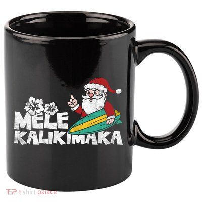 Mele Kalikimaka Hawaiian Christmas 11oz C Handle Ceramic Mug