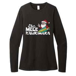 Mele Kalikimaka Hawaiian Christmas Womens CVC Long Sleeve Shirt