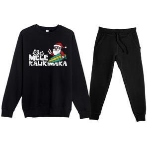 Mele Kalikimaka Hawaiian Christmas Premium Crewneck Sweatsuit Set