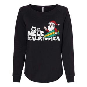 Mele Kalikimaka Hawaiian Christmas Womens California Wash Sweatshirt