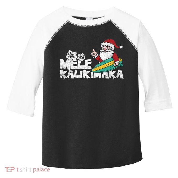 Mele Kalikimaka Hawaiian Christmas Toddler Fine Jersey T-Shirt