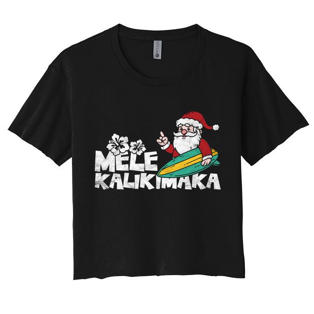 Mele Kalikimaka Hawaiian Christmas Crop Top
