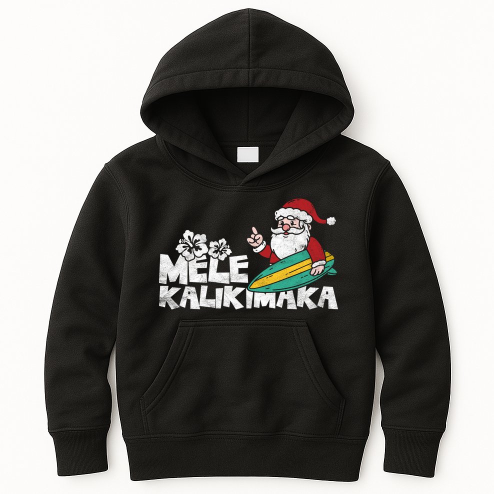 Mele Kalikimaka Hawaiian Christmas Kids Hoodie