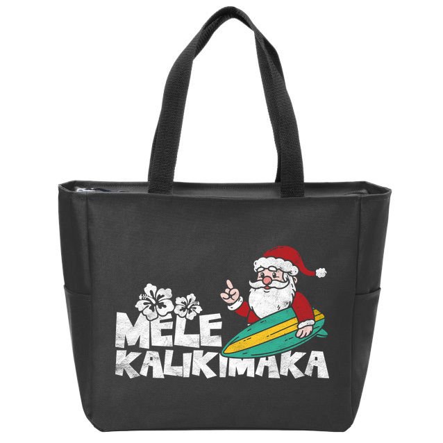 Mele Kalikimaka Hawaiian Christmas Zip Tote Bag