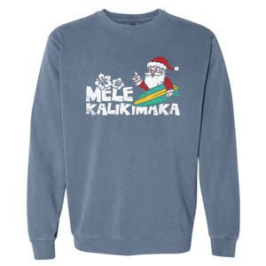 Mele Kalikimaka Hawaiian Christmas Garment-Dyed Sweatshirt