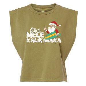 Mele Kalikimaka Hawaiian Christmas Garment-Dyed Women's Muscle Tee