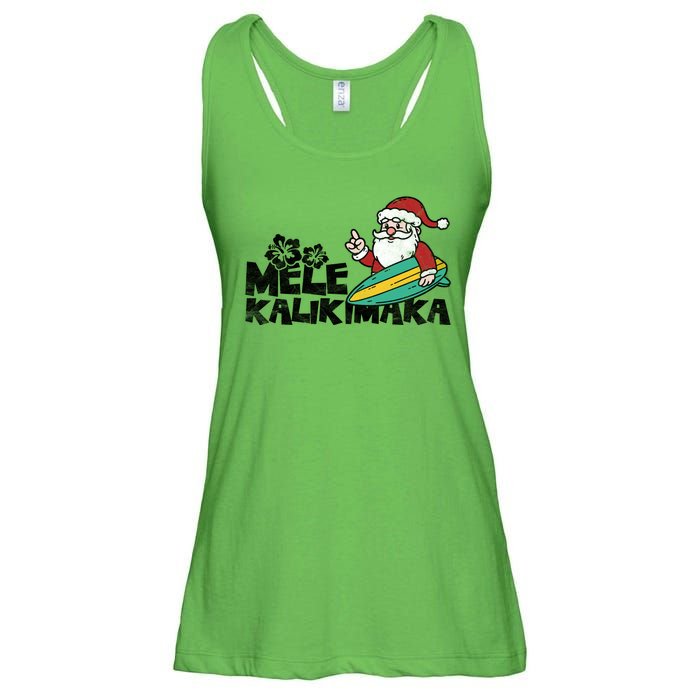 Mele Kalikimaka Hawaiian Christmas Ladies Essential Flowy Tank