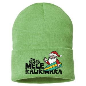 Mele Kalikimaka Hawaiian Christmas Sustainable Knit Beanie