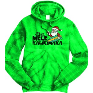 Mele Kalikimaka Hawaiian Christmas Tie Dye Hoodie