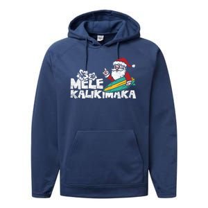 Mele Kalikimaka Hawaiian Christmas Performance Fleece Hoodie