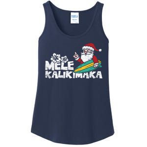 Mele Kalikimaka Hawaiian Christmas Ladies Essential Tank