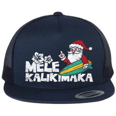 Mele Kalikimaka Hawaiian Christmas Flat Bill Trucker Hat