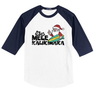 Mele Kalikimaka Hawaiian Christmas Baseball Sleeve Shirt