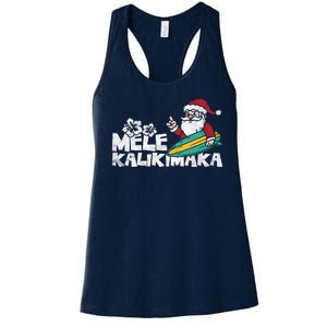 Mele Kalikimaka Hawaiian Christmas Women's Racerback Tank