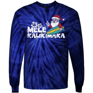 Mele Kalikimaka Hawaiian Christmas Tie-Dye Long Sleeve Shirt