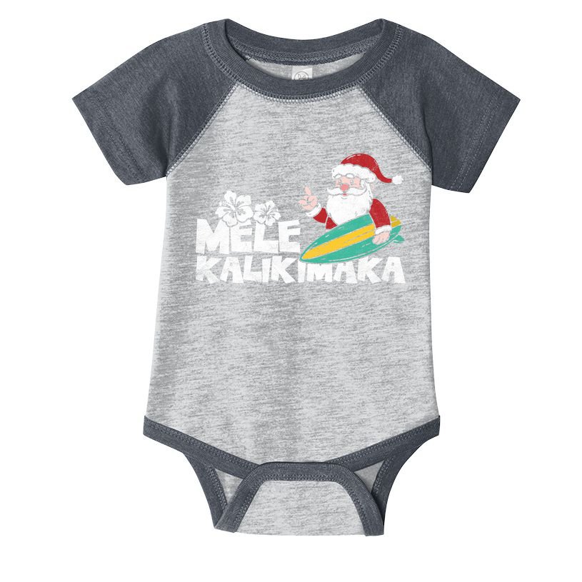 Mele Kalikimaka Hawaiian Christmas Infant Baby Jersey Bodysuit