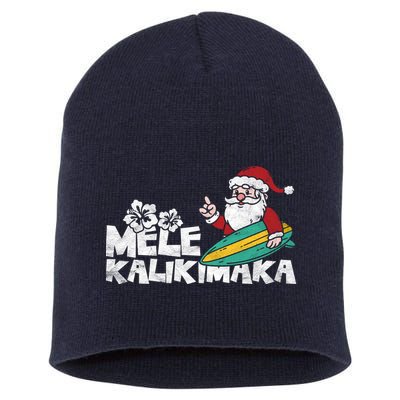 Mele Kalikimaka Hawaiian Christmas Short Acrylic Beanie