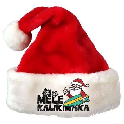 Mele Kalikimaka Hawaiian Christmas Premium Christmas Santa Hat