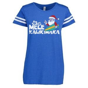 Mele Kalikimaka Hawaiian Christmas Enza Ladies Jersey Football T-Shirt