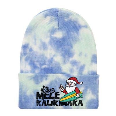 Mele Kalikimaka Hawaiian Christmas Tie Dye 12in Knit Beanie