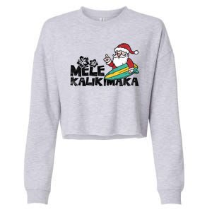 Mele Kalikimaka Hawaiian Christmas Cropped Pullover Crew