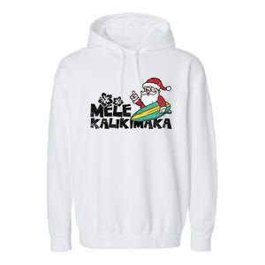 Mele Kalikimaka Hawaiian Christmas Garment-Dyed Fleece Hoodie