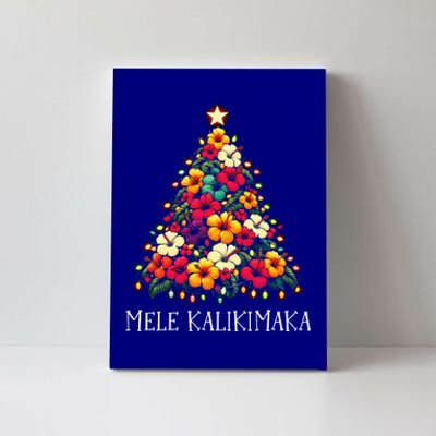 Mele Kalikimaka Hawaiian Christmas Tree Hawaii Tropical Canvas