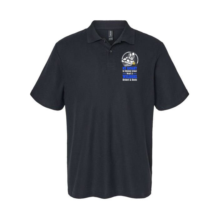 My Knight In Shining Armor Wears A Welders Helmet And Boots Polo