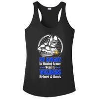 My Knight In Shining Armor Wears A Welders Helmet And Boots Ladies PosiCharge Competitor Racerback Tank